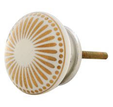 Golden Wheel Flat  Ceramic Dresser Knobs